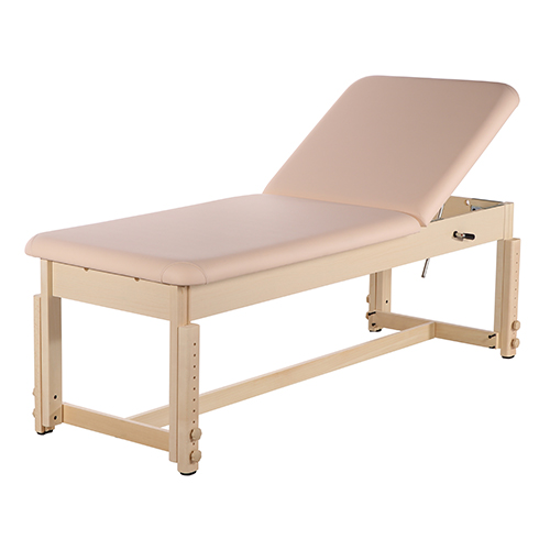 Wooden Stable Stationary Massage Table With Backrest Beauty Table