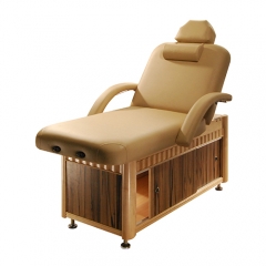 2 Section Backrest Armrest Wooden Salon Spa Beauty Bed | High Grade Massage Table