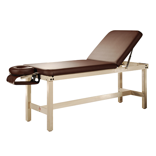 Wooden Stable Stationary Massage Table With Backrest And Face Cradle