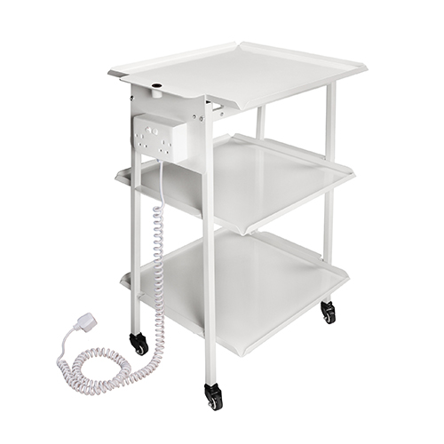 Ferran Extra Large 3-shelf Metal Trolley Cart (White)