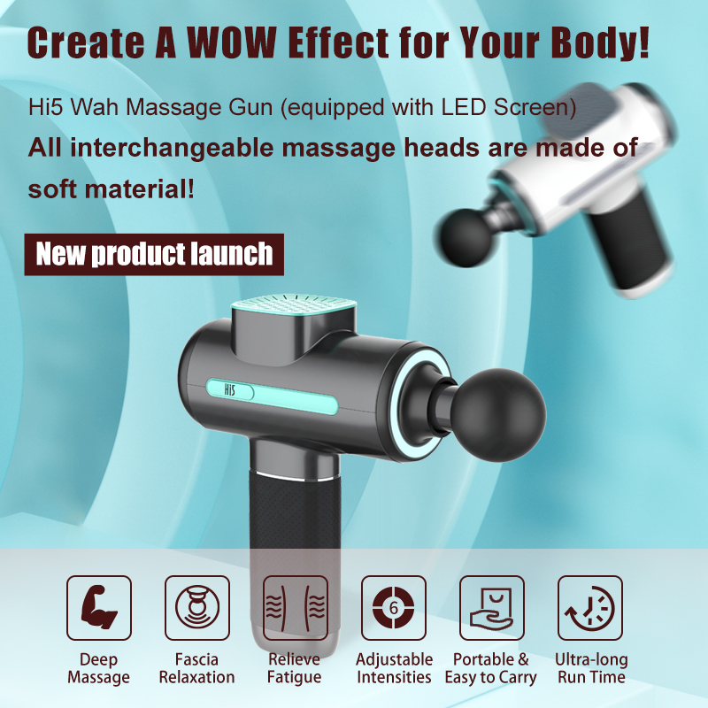 New product launch！Hi5 Wah Massage Gun (equipped with LED Screen)