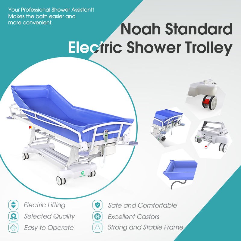 New Product Launch! Hemet Noah Standard Electric Shower Trolley Bath Assistant Convenient Shower