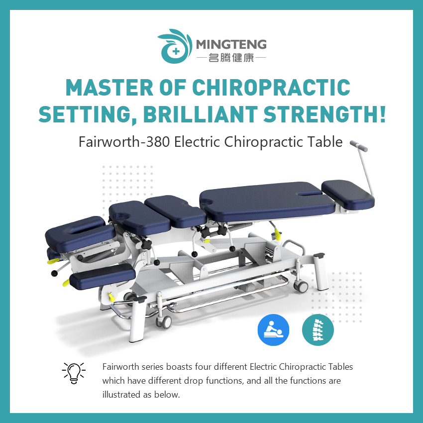 Mingteng Health Fairworth Electric Chiropractic Table Multi-traction, Flexion and  Drop Functions Bone Setting Treatment Table