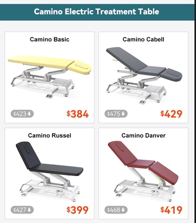 Camino Treatment Table Price Promotion by 8-15%