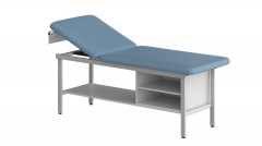 CLINIC-1 SERIES STEEL CONSTRUCTION TREATMENT TABLES WITH SHELVING&BACKREST