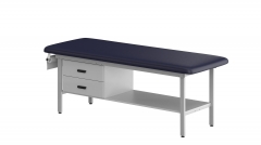 CLINIC-1 SERIES STEEL CONSTRUCTION TREATMENT TABLES WITH SHELF & TWO DRAWERS