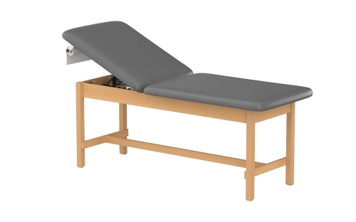 CLINIC-2 HARDWOOD H-BRACE TREATMENT TABLES WITH BACKREST