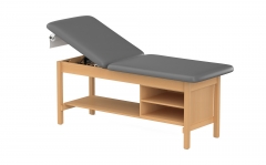 CLINIC-2 SERIES HARDWOOD LEG SUPPORT TREATMENT TABLES WITH BACKREST