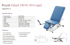 Royal-Cabell Electric Examination Power Table with Stirrups