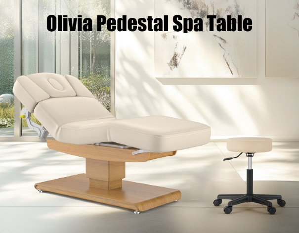 Olivia Single Column Electric Spa Treatment Table Salon Bed