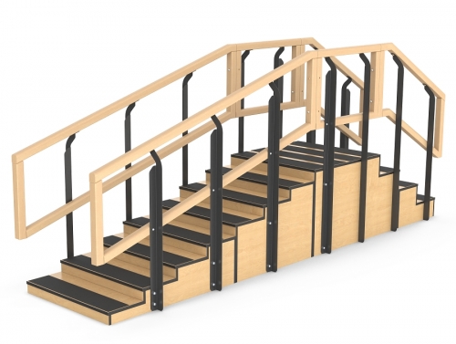 Convertible Rehab Staircase Training Stairs with Platform