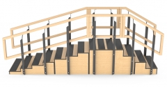 Convertible Rehab Staircase Training Stairs with Platform