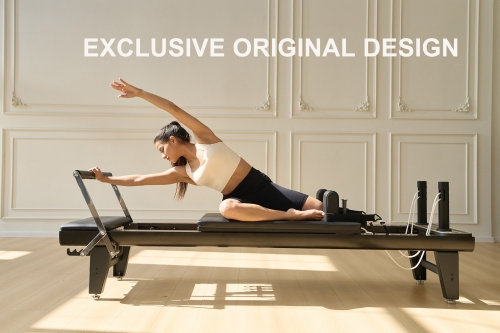 Aero Frame Series Black Aluminum Alloy Pilates Core Reformer Bed | China Manufacturer Supply, Professional Studio Home Pilates Machine with Full Accessories