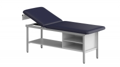 CLINIC-1 SERIES STEEL CONSTRUCTION TREATMENT TABLES WITH SHELVING&BACKREST