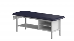 CLINIC-1 SERIES STEEL CONSTRUCTION TREATMENT TABLES WITH SHELVING