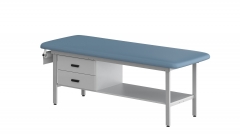 CLINIC-1 SERIES STEEL CONSTRUCTION TREATMENT TABLES WITH SHELF & TWO DRAWERS