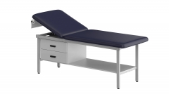 CLINIC-1 SERIES STEEL CONSTRUCTION TREATMENT TABLES WITH SHELF & TWO DRAWERS