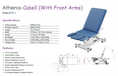 Athena Cabell 5 Section Hi-Lo Treatment Table with Front Armrest