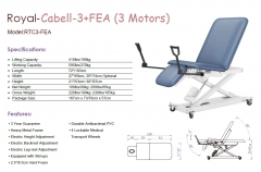 Royal-Cabell 3 Motors Electric Examination Power Table with Stirrups