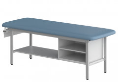 CLINIC-1 SERIES STEEL CONSTRUCTION TREATMENT TABLES WITH SHELVING