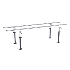 Floor Mounted Parallel Bars 7'/84'' Height‑Width Adjustable for Clinic & Hospital Patient Walking Training